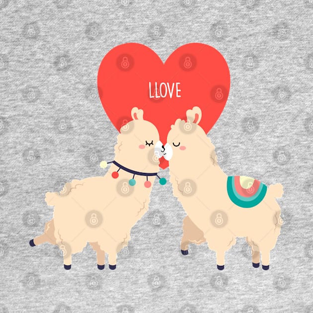 Llama love: Llove - Funny Llama Valentine's Day gift by Happy Lime